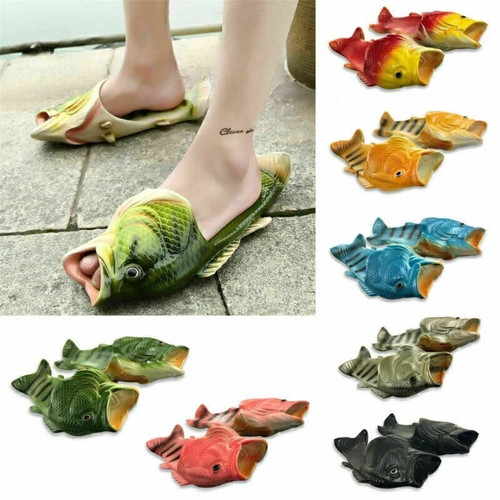 Mens womens fish slippers - mens,