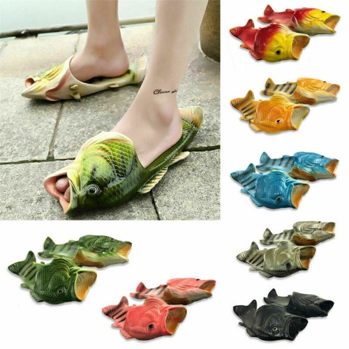 Mens womens fish slippers - mens,