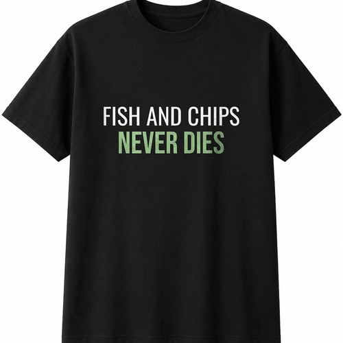 Fish and chips never - never, mens