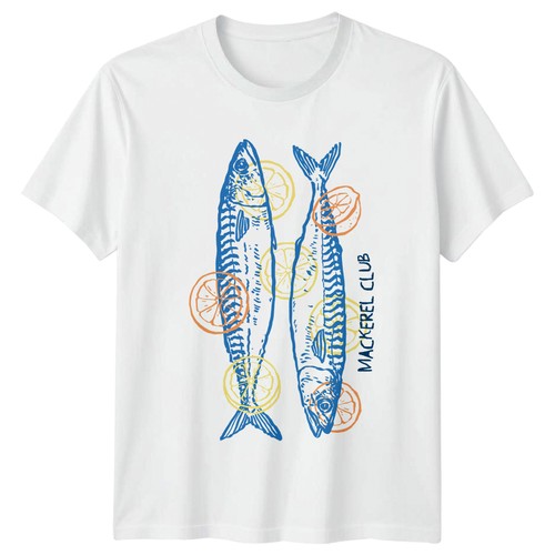 Mackerel club shirt fishing - t-shirt,