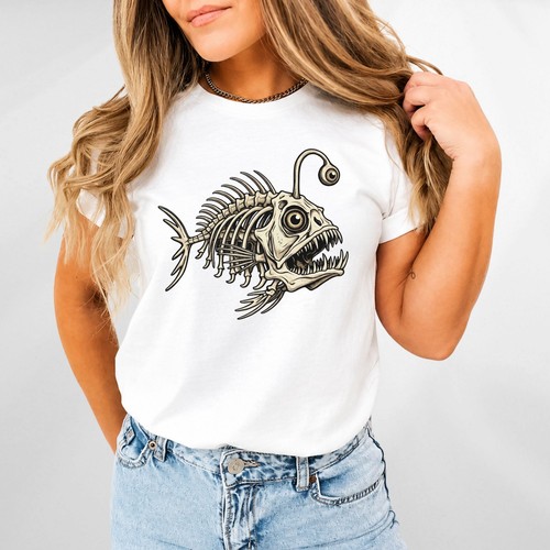 Angler fish skeleton shirt - angler,