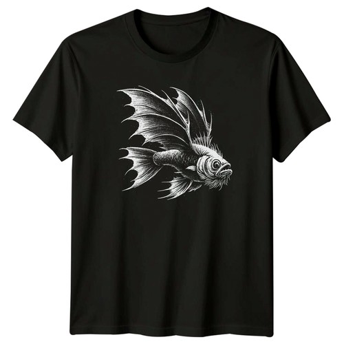 Dark art flying fish mens - flying,