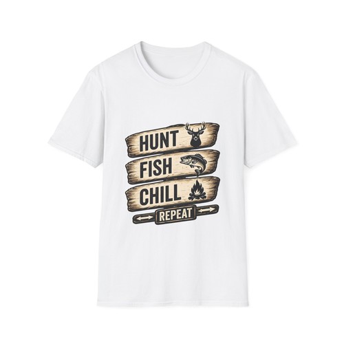Hunt fish chill repeat shirt - fish,