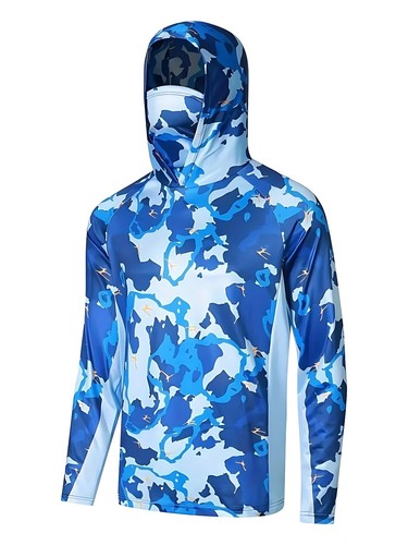 Men fishing hoodie shirt uv - men's,