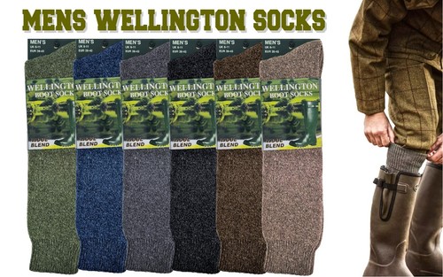 Mens wool welly socks - wool,