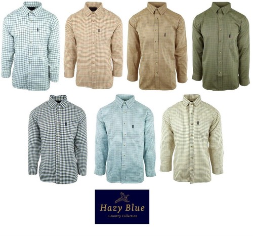 Mens hazy blue country check - hazy,