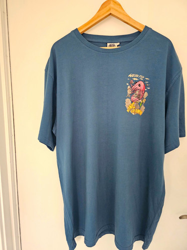 Weird fish mens blue graphic - fish,