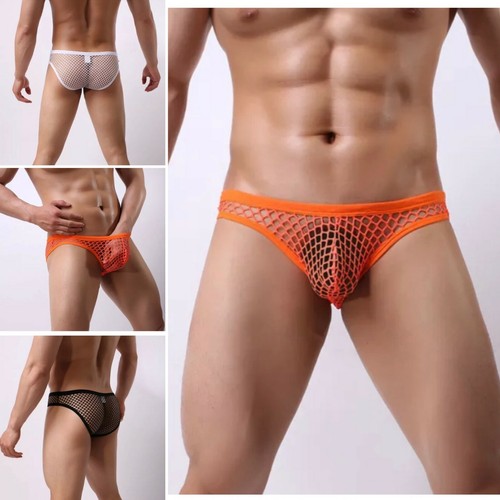Mens mesh fish net briefs - mens, briefs,see