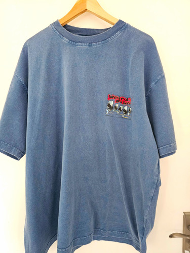 Weird fish mens blue graphic - blue,