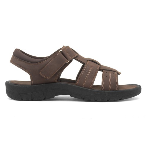 Mens brown red fish sandals - mens,