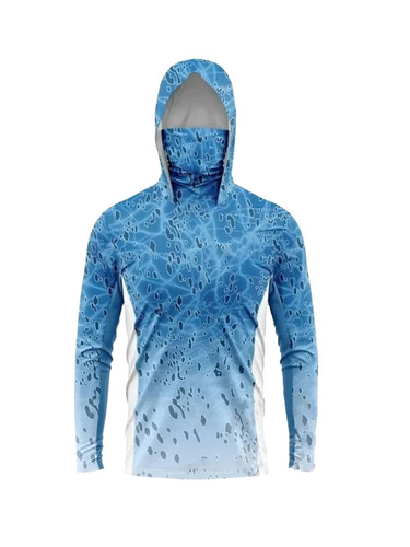 Men long sleeve fishing hoodie - long,