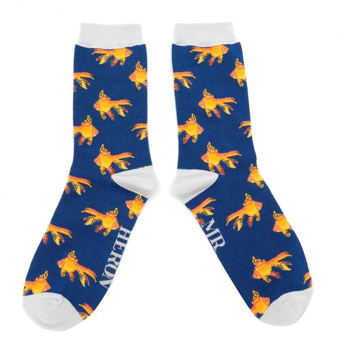 Heron goldfish socks - heron, mens